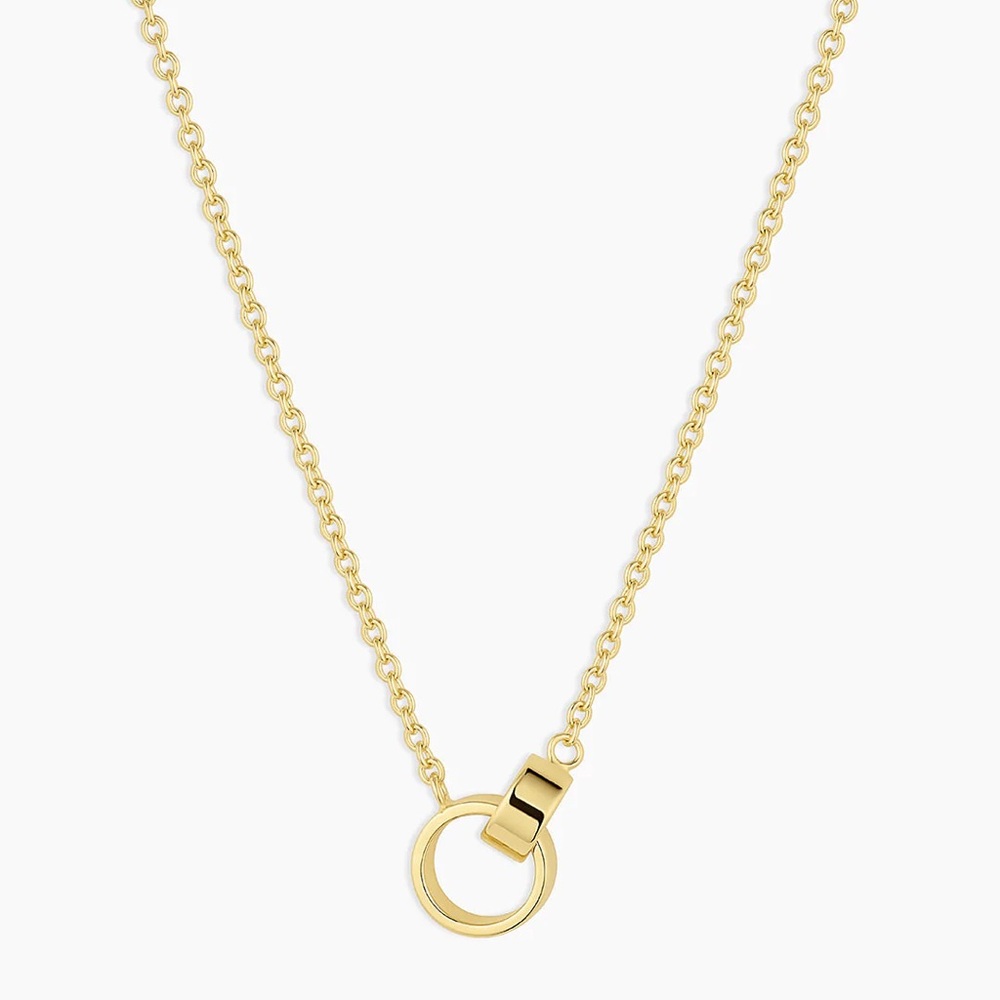 Interlocking Gold Plated Necklace